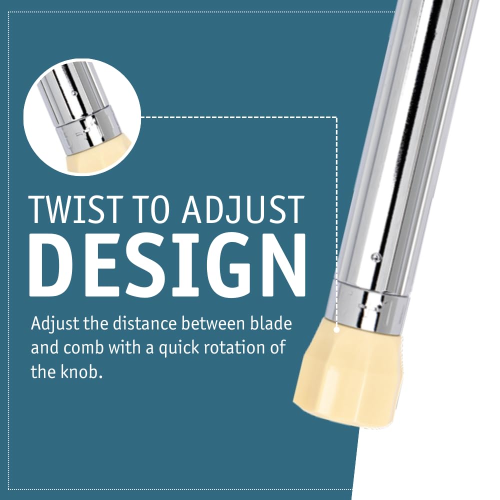 MERKUR Progress 510 Adjustable Double Edge Safety Razor - Long Handle Adjustable Razor With Dial Made in Germany Plastic-Free Closed Comb Straight Bar Beauty and Personal Care MERKUR
