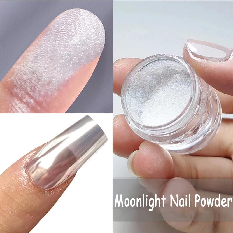 1 Box Nail Glitter Peacock Pearl Nail Powder Shimmer Glitter Wedding Bride Nail Design Rubbing Dust Mirror Effect Fairy Powder DIY Gradient Nail Art Beauty & Personal Care Bellecrey