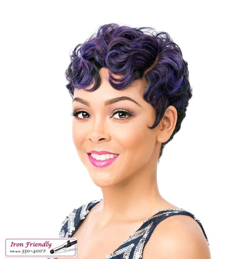 It's A Wig Synthetic Hair Wig Nuna (NDXBLUEBERRY - NATURAL DARK EXTRA + BLUEBERRY)
