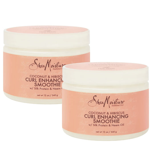 Shea Moisture Coconut & Hibiscus Curl Enhancing Smoothie 12 Oz, Pack of 2 Beauty & Personal Care Shea Moisture