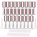 LTKJ 25 Pack 1.2 mL Pretty Empty Lip Gloss Tubes Containers, Clear Mini Refillable Lip Balm Bottles with Rubber Inserts and 3pcs Transfer Pipettes Beauty & Personal Care SKYPRO