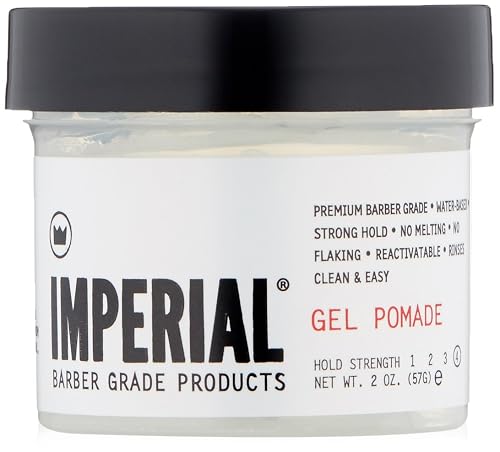 Imperial Barber Grade Products | Gel Pomade, 2 oz | TSA Approved | Travel Sized | Strong Hold | High Shine | Water-Based | Easy to Wash Out | Heat Beauty & Personal Care Imperial Barber Grade Products