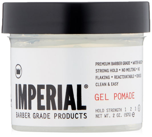 Imperial Barber Grade Products | Gel Pomade, 2 oz | TSA Approved | Travel Sized | Strong Hold | High Shine | Water-Based | Easy to Wash Out | Heat Beauty & Personal Care Imperial Barber Grade Products
