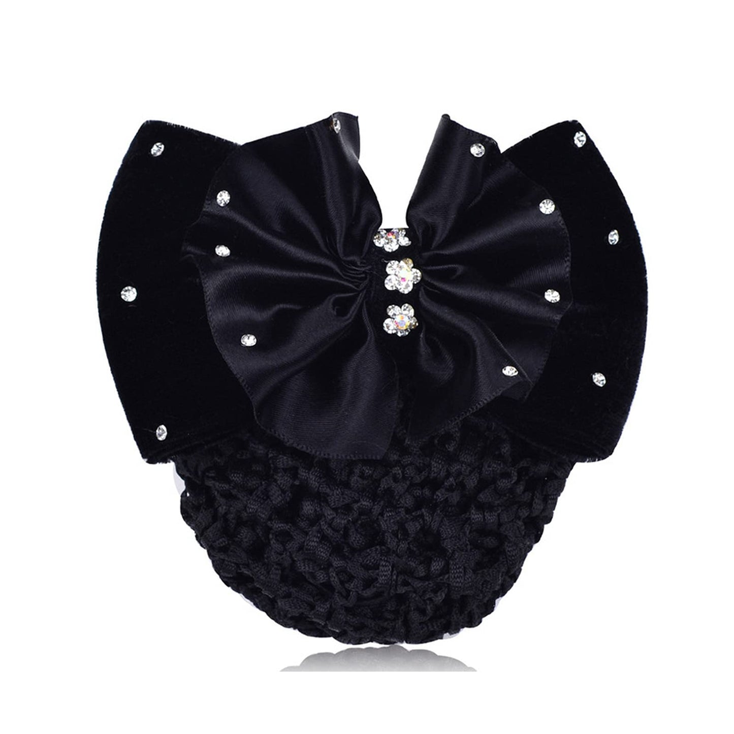 iRIIRIO 4pcs Women Hair Clips With Bows Hair Bun Cover Barrettes Net Snood Hairnet Lace Bow Bow-knot Decor Hair Clip Hairnet Mother's Day Gift Beauty & Personal Care iRIIRIO