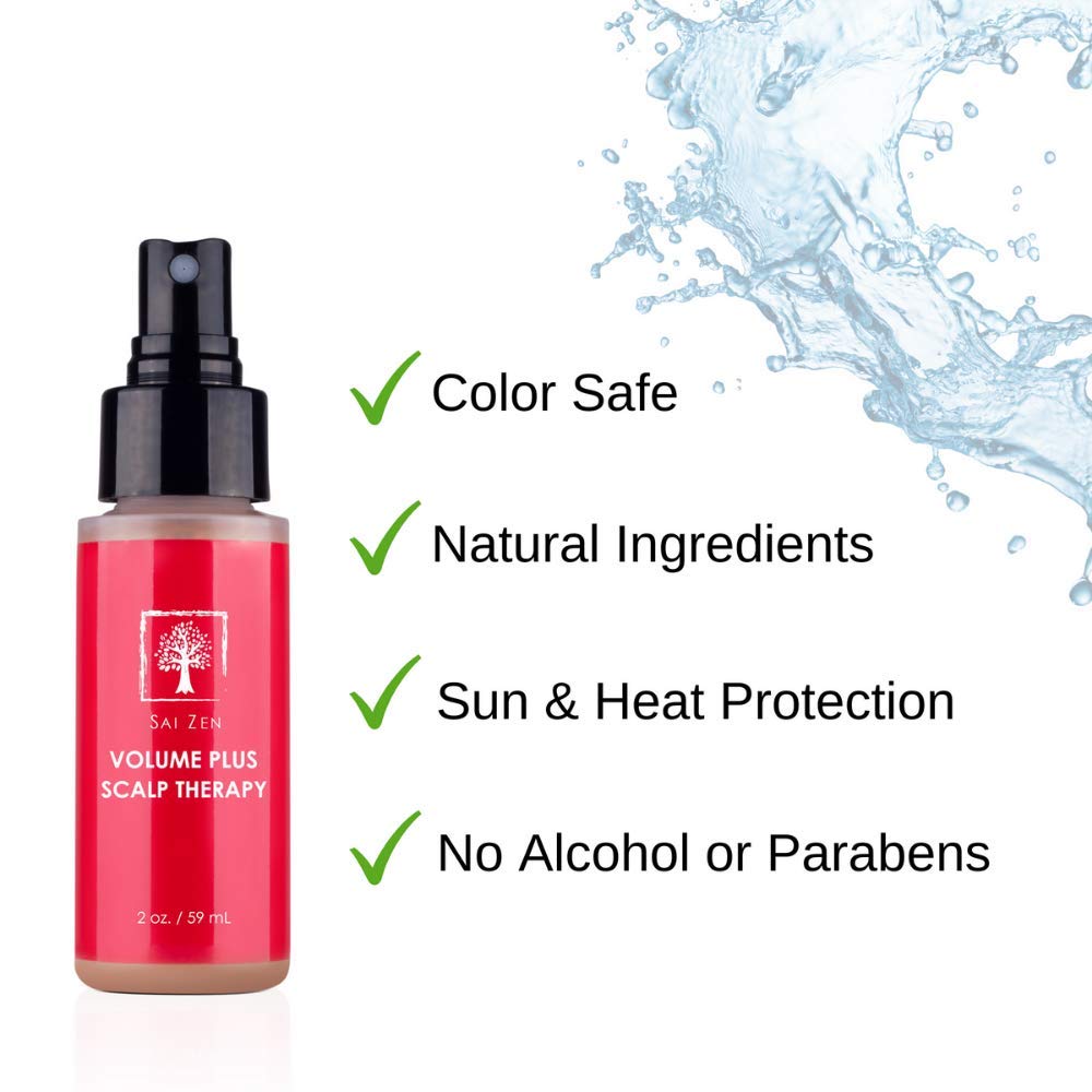 Sai Zen Volume Plus Scalp Therapy Spray | Post-Shower Hair Strengthening Formula | Made in USA | Alcohol and Paraben Free, 2 oz. Beauty & Personal Care Sai Zen