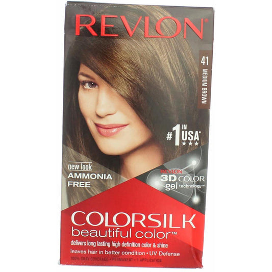 Revlon ColorSilk Beautiful Color 41 Medium Brown 1 ea (Pack of 3) Beauty & Personal Care REVLON