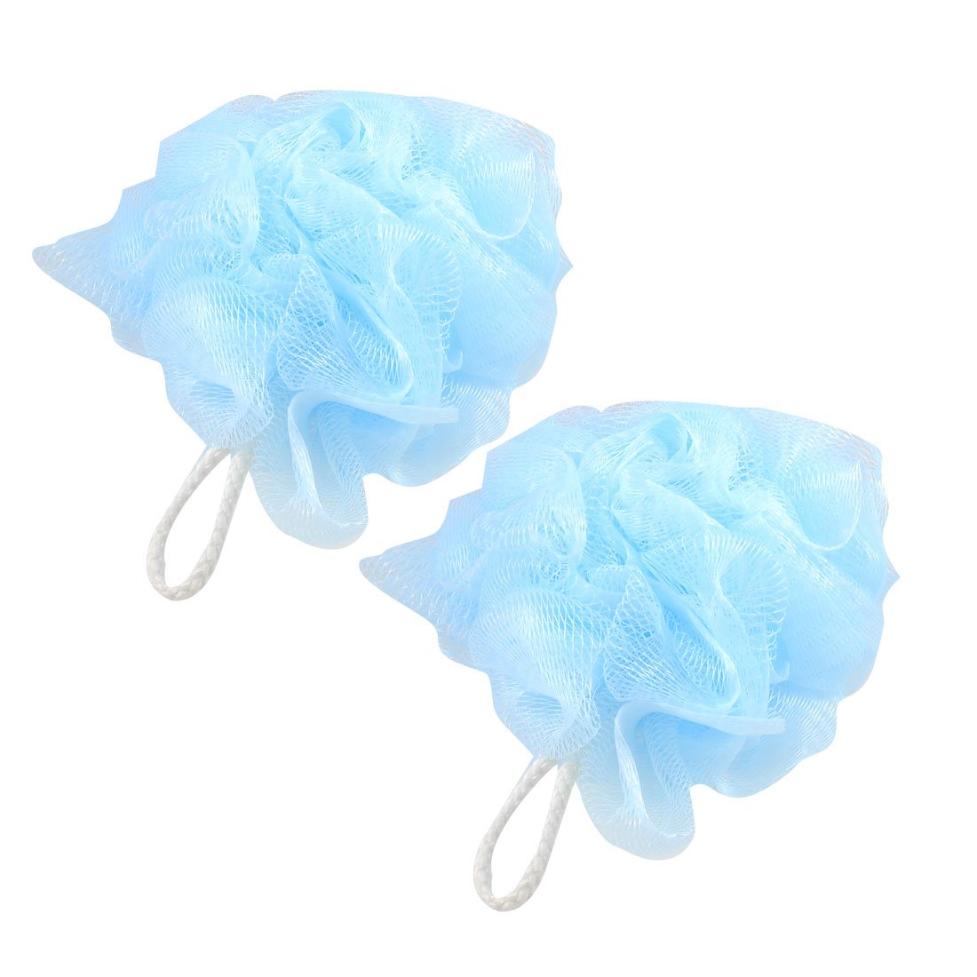 Ruilogod Nylon Meshy Bath Shower Pouf Body Scrubber Cleaner 2 Pcs Light Blue (id: c9b cdd e6f 37d d97 Beauty and Personal Care Ruilogod