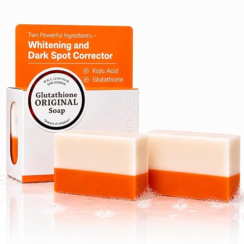 Relumins Glutathione + Kojic Acid Soap Bars Whitening and Darkspot Corrector - Deep Cleansing & Hydrating Soap for Refreshed Skin Perfect - Gentle Beauty & Personal Care Relumins