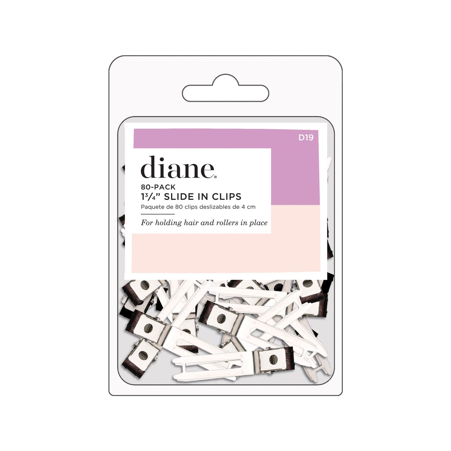 Diane 1.75" Double Prong Slide-in Clips, 80-Count Beauty & Personal Care Diane