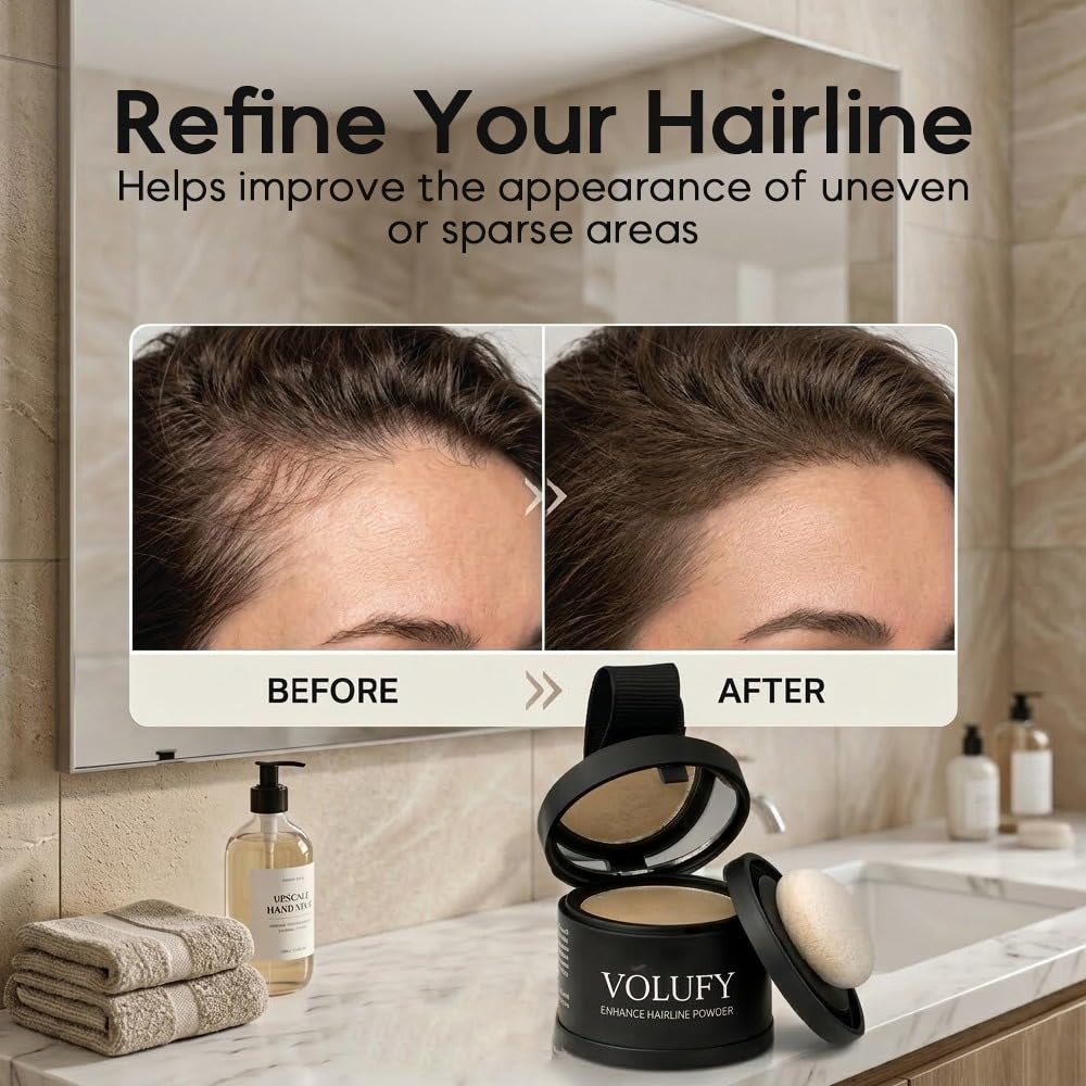 VOLUFY Light Blonde Hairline Powder for Thinning Hair & Hair Concealer Beauty & Personal Care VOLUFY