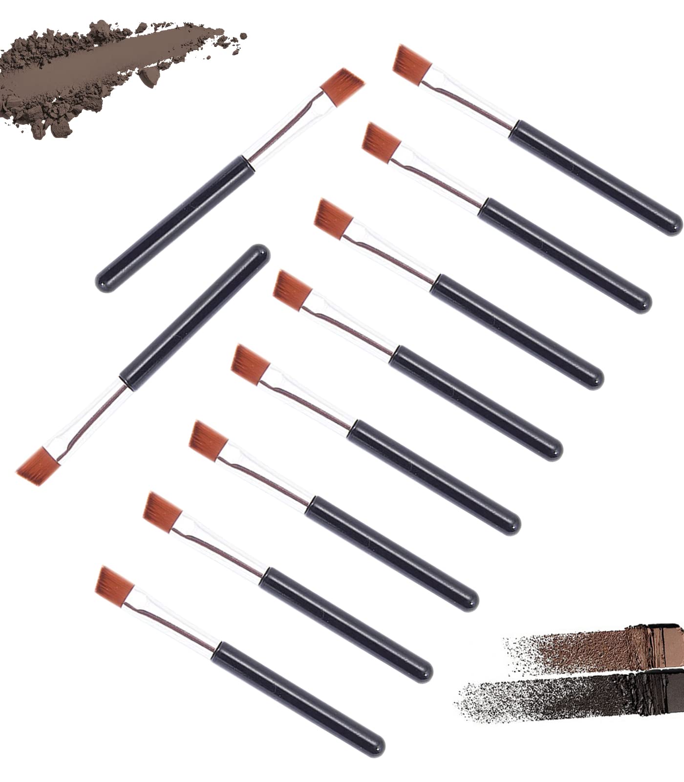 VOSAIDI 10pcs Eyebrow Portable Premium Quality Angled Eye Brow and Spoolie Mini Brush Beauty & Personal Care Vôsaidi