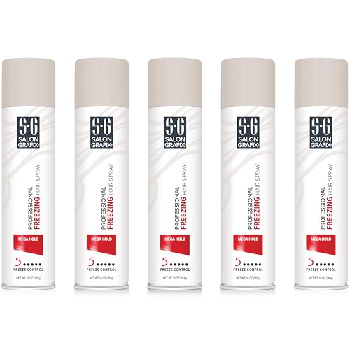 Salon Grafix Mega Hold Professional Freezing Hair Spray, 10 Ounces each (Value Pack of 5) Beauty & Personal Care Salon Grafix