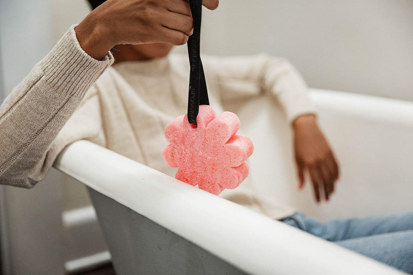 Spongellé Bulgarian Rose Wild Flower Bath Sponge - Built-in Body Wash & Body Scrubber, Shower Loofah Sponge for Women - 14+ uses Beauty and Personal Care SPONGELLÉ