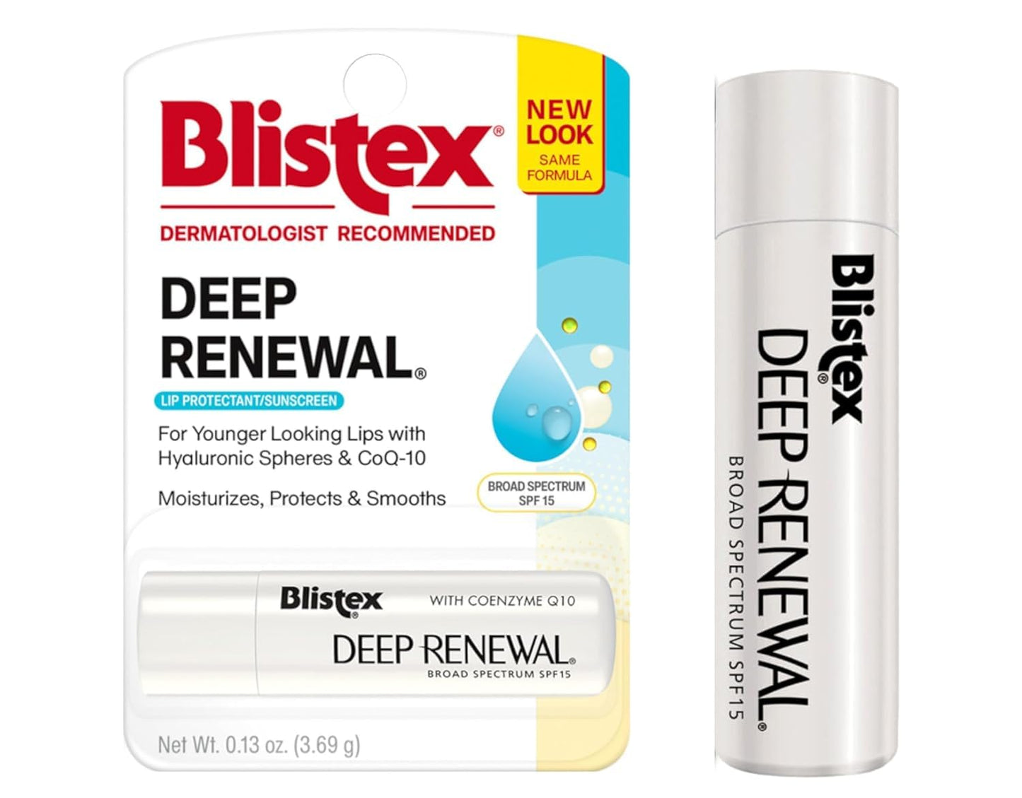 Blistex Deep Renewal Lip Protectant Sunscreen Balm, 0.13 Ounces (3.69g) (Pack of 4) Beauty & Personal Care Blistex