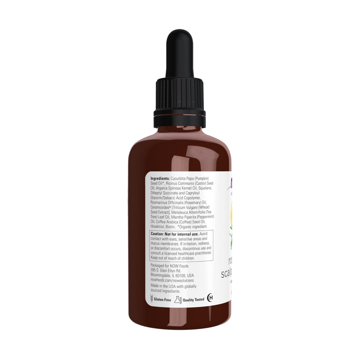 NOW Solutions, Rosemary Scalp and Hair Oil, Pre-Wash, 2 fl. oz