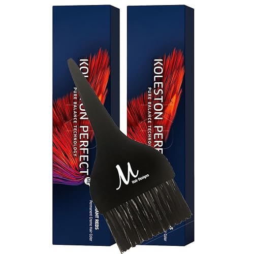 Koleston Perfect ME+ 8/45 Light Blonde/Red Red-Violet Permanent Hair Color Creme 2 Ounce (Pack of 2) With Tint Brush - Long-Lasting Gray Coverage Beauty & Personal Care M Hair Designs