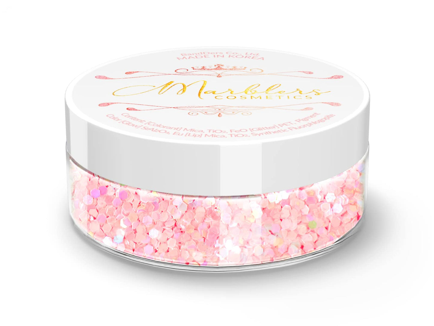 MARBLERS Mermaid Shaped Face & Body Glitter [Light Pink] 0.18oz (5g) | Chunky | Chopped | Flake | Non-Toxic | Vegan | Cruelty-Free | Festival, Rave Beauty & Personal Care MARBLERS
