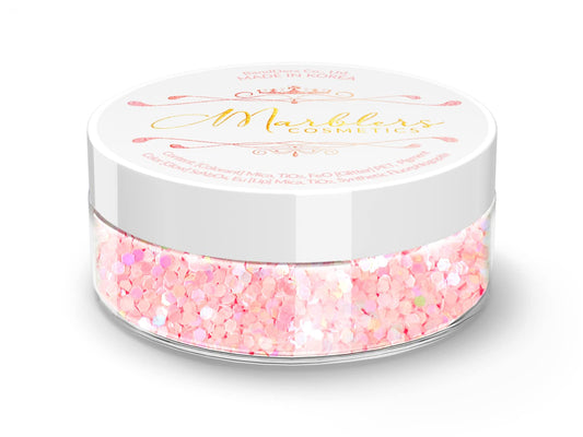 MARBLERS Mermaid Shaped Face & Body Glitter [Light Pink] 0.18oz (5g) | Chunky | Chopped | Flake | Non-Toxic | Vegan | Cruelty-Free | Festival, Rave Beauty & Personal Care MARBLERS
