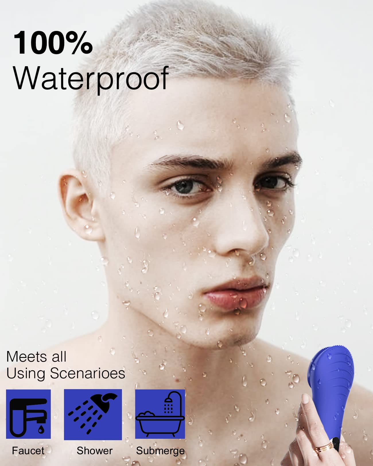 NågraCoola CLIE Facial Cleansing Brush – Waterproof Rechargeable Electric Face Scrubber for Men & Women, Cleansing, Exfoliating & Massage Beauty & Personal Care NågraCoola