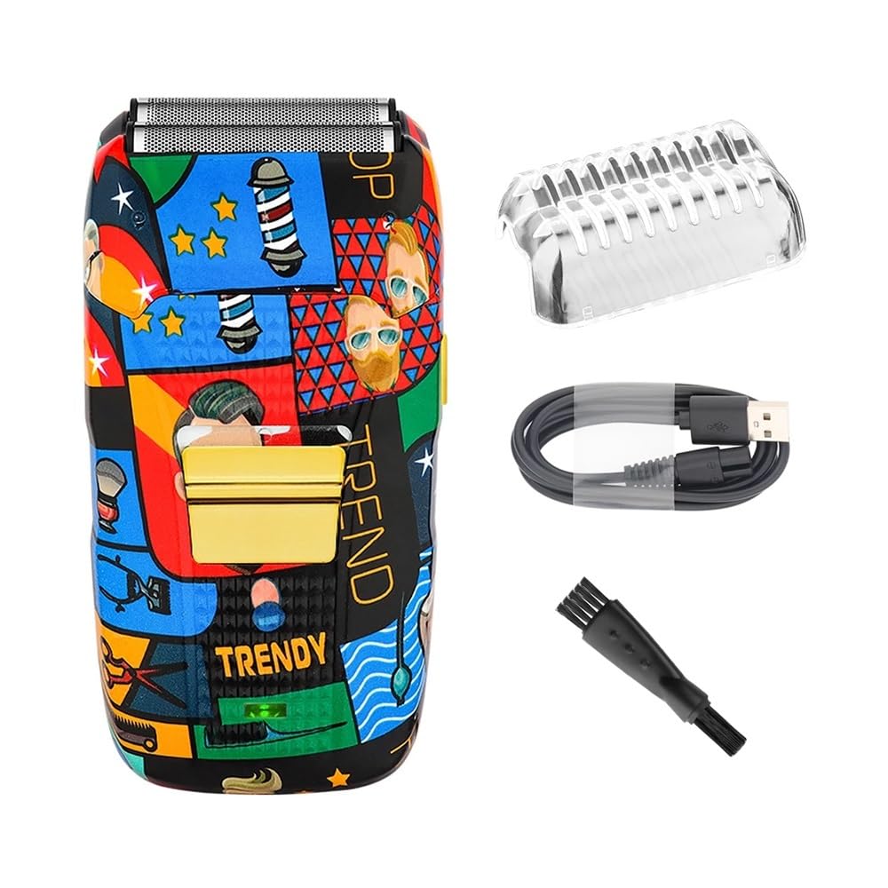 EWKYLSEM Razors Fully Graffitied Electric Trimmer Two-Piece Set, Rechargeable Cordless Hair Clippers, Men's graffitied Razor, Graffitied Beauty and Personal Care EWKYLSEM