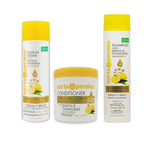Mirta de Perales Lemon & Chamomile Shampoo + Conditioner + Leave-in Cream "Set" Beauty & Personal Care Mirta De Perales