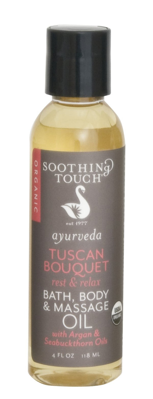 Soothing Touch Tuscan Bouquet Organic Bath, Body & Massage Oil, 4 Fl Oz Beauty & Personal Care Soothing Touch