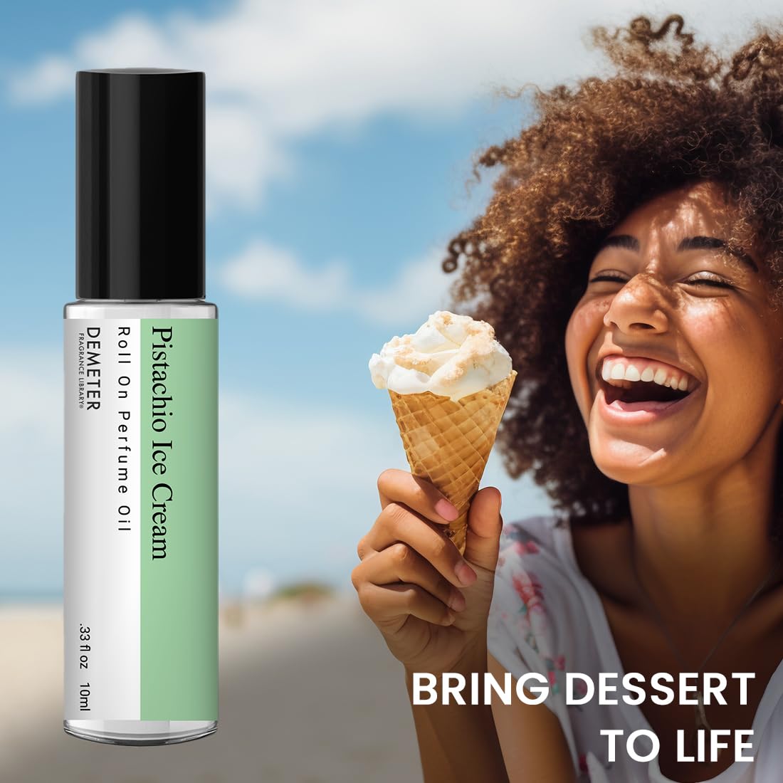 DEMETER Pistachio Ice Cream Perfume Oil Roll on - 0.33 oz. Beauty & Personal Care DEMETER