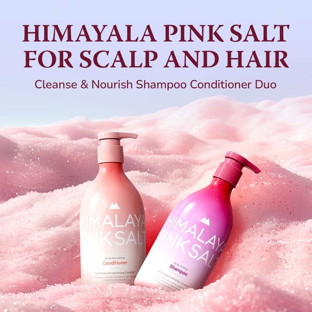HIMALAYA PINKSALT Shampoo and Conditioner Set - Clarifying and Nourishing Hair Care Set for Itchy Scalp and Dry Hair - Apple Cider Vinegar, Natural Beauty & Personal Care HIMALAYA PINKSALT