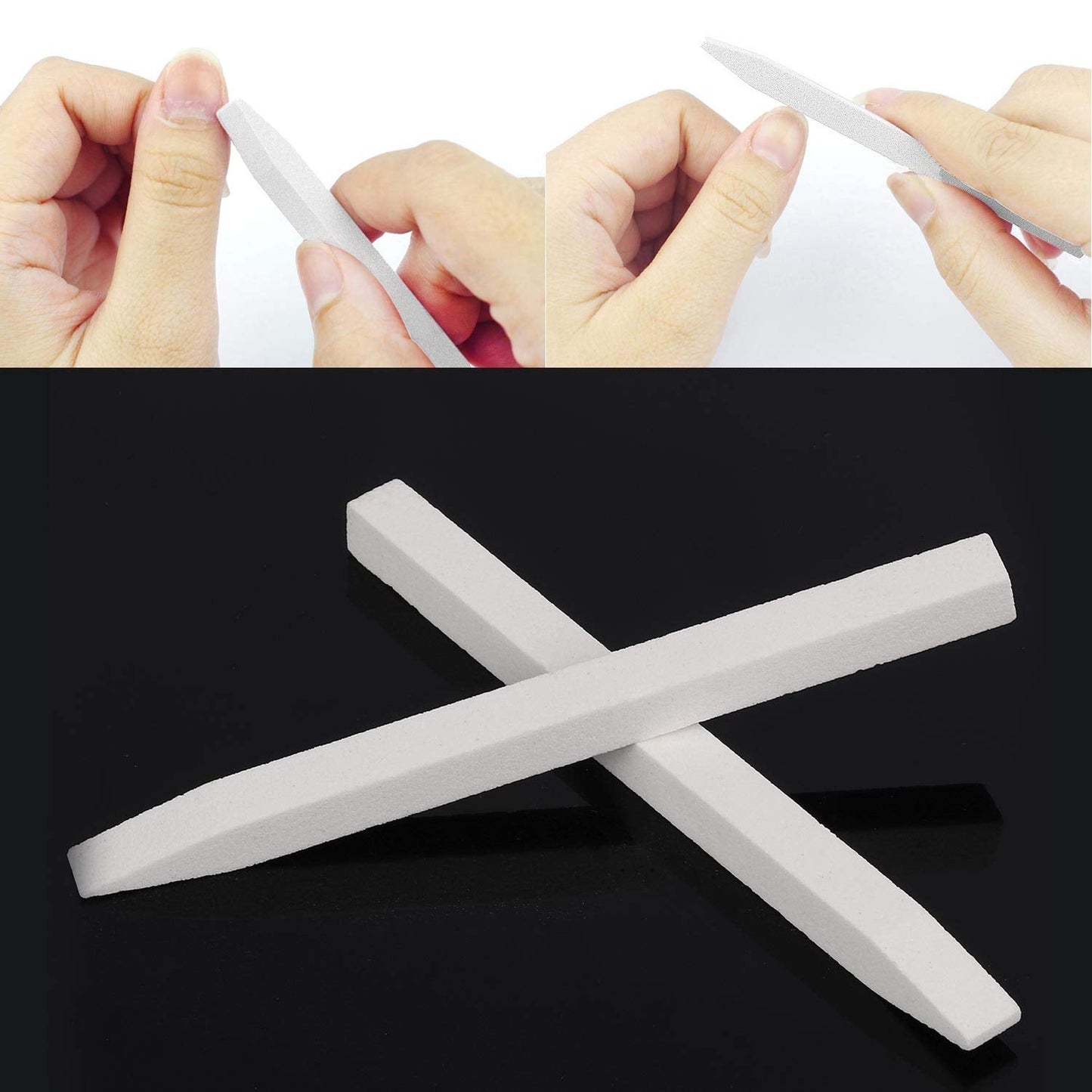 18 Pcs Nail File Pumice Stone Cuticle Pusher Nail Art Pedicure & Manicure Tools (White) Beauty & Personal Care LoveBB