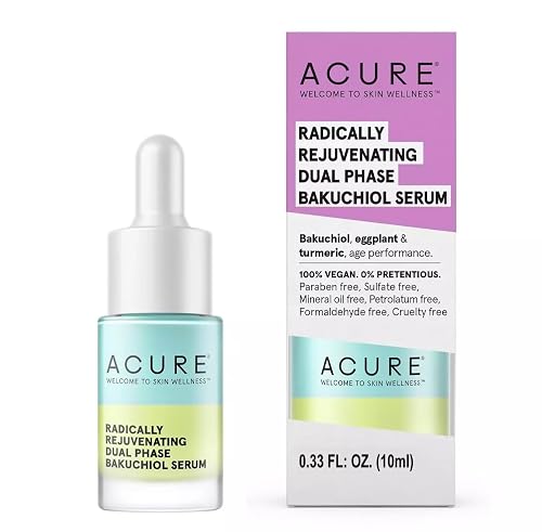Acure Radically Rejuvenating Dual Phase Bakuchiol Serum - 0.33 oz (.33 oz (10 ml)) Beauty & Personal Care Acure