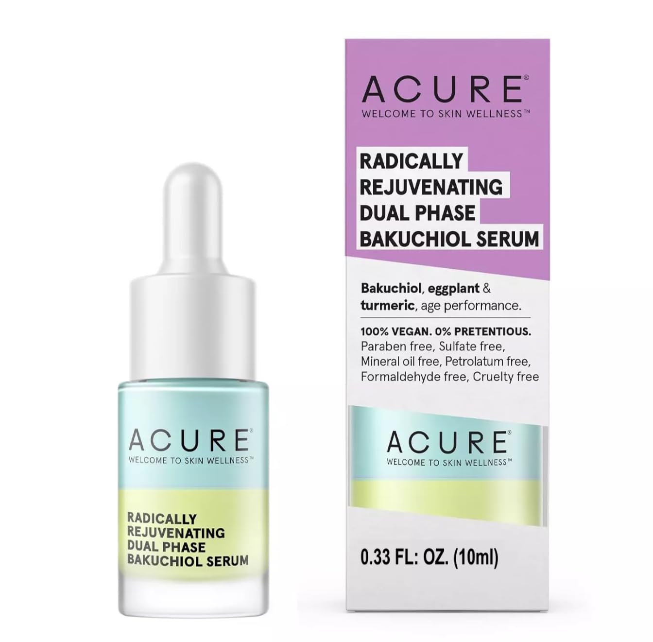 Acure Radically Rejuvenating Dual Phase Bakuchiol Serum - 0.33 oz (.33 oz (10 ml)) Beauty & Personal Care Acure