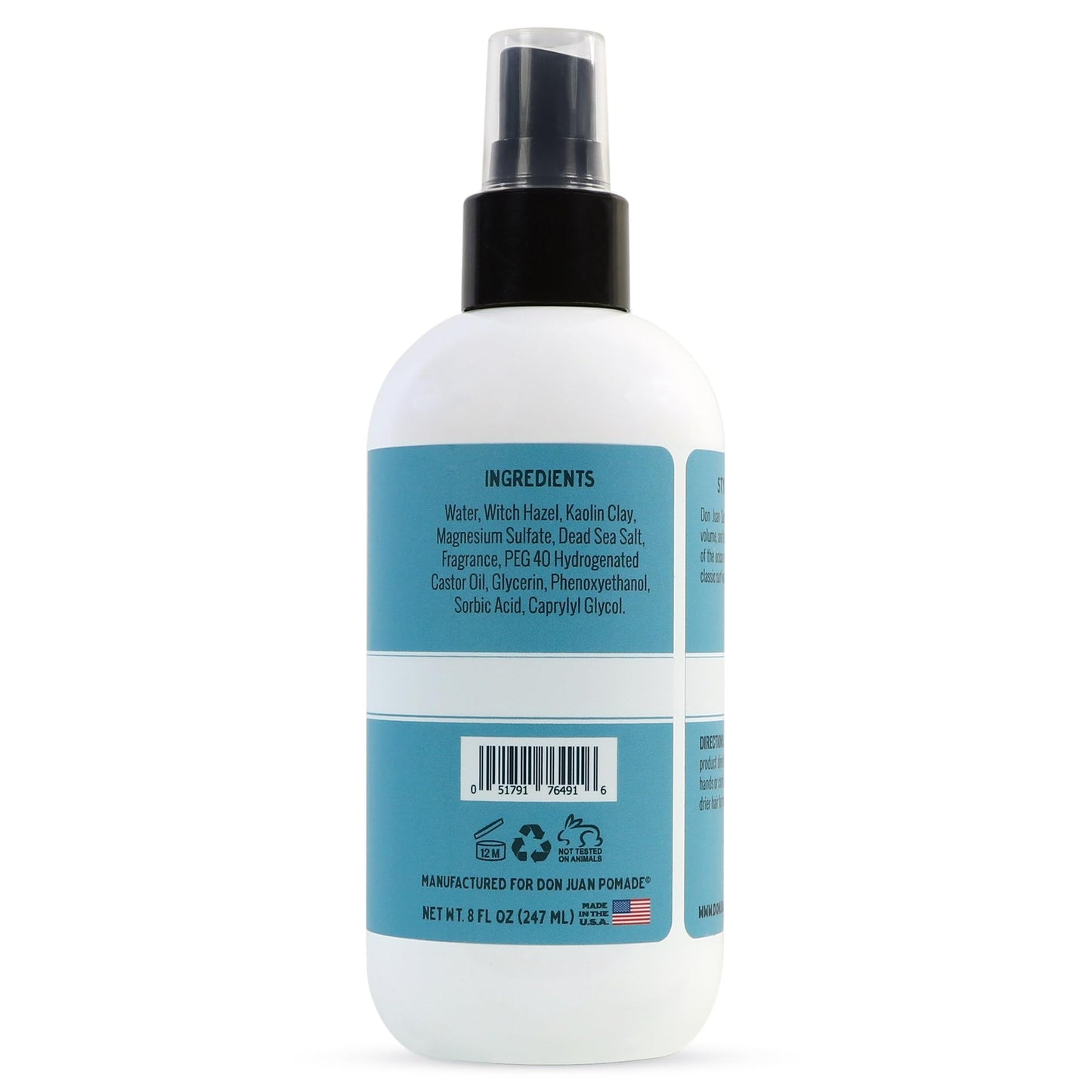 Don Juan Sea Salt Hair Styling Spray | Light Hold | Adds Volume and Texture To Hair | Natural Ingredients | Surf Wax Scent, 8 fl oz Beauty & Personal Care Don Juan