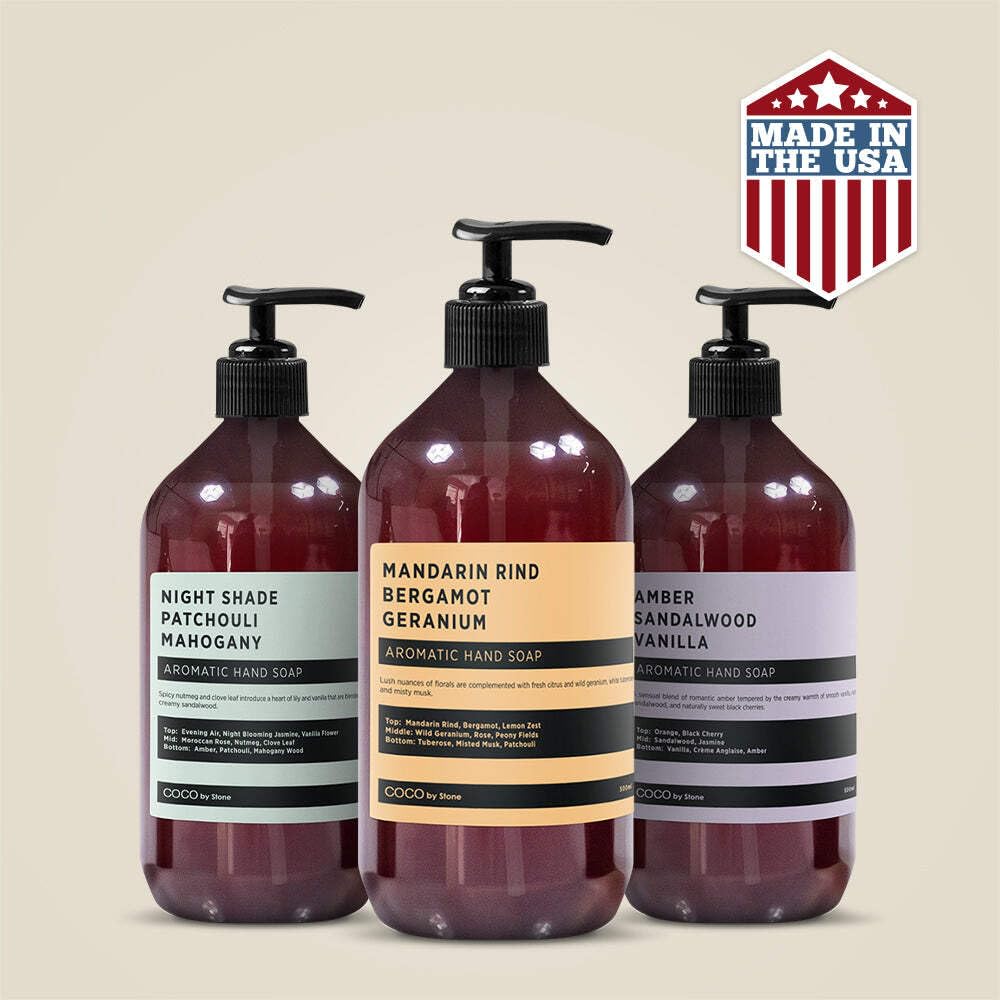 COCO by Stone 16oz Hand Soap (Citrus | Lemongrass | Jasmine Inspired by The W Hotel) - Bright Castile Cleanser with Zesty Floral Notes and Lasting Beauty & Personal Care COCO by Stone