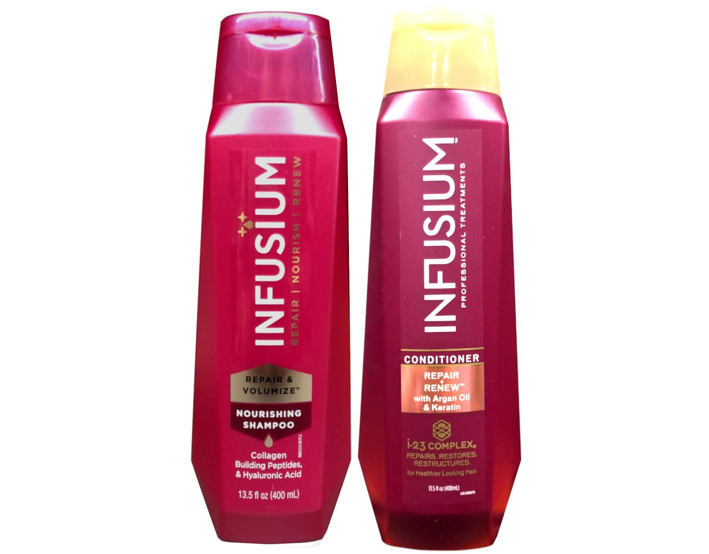 INFUSIUM Shampoo & Conditioner Repair & Volumize, Repair/Nourish/Renew, with Collagen, Building Peptides & Hyaluronic Acid for Dry & Damaged Hair Beauty & Personal Care Infusium