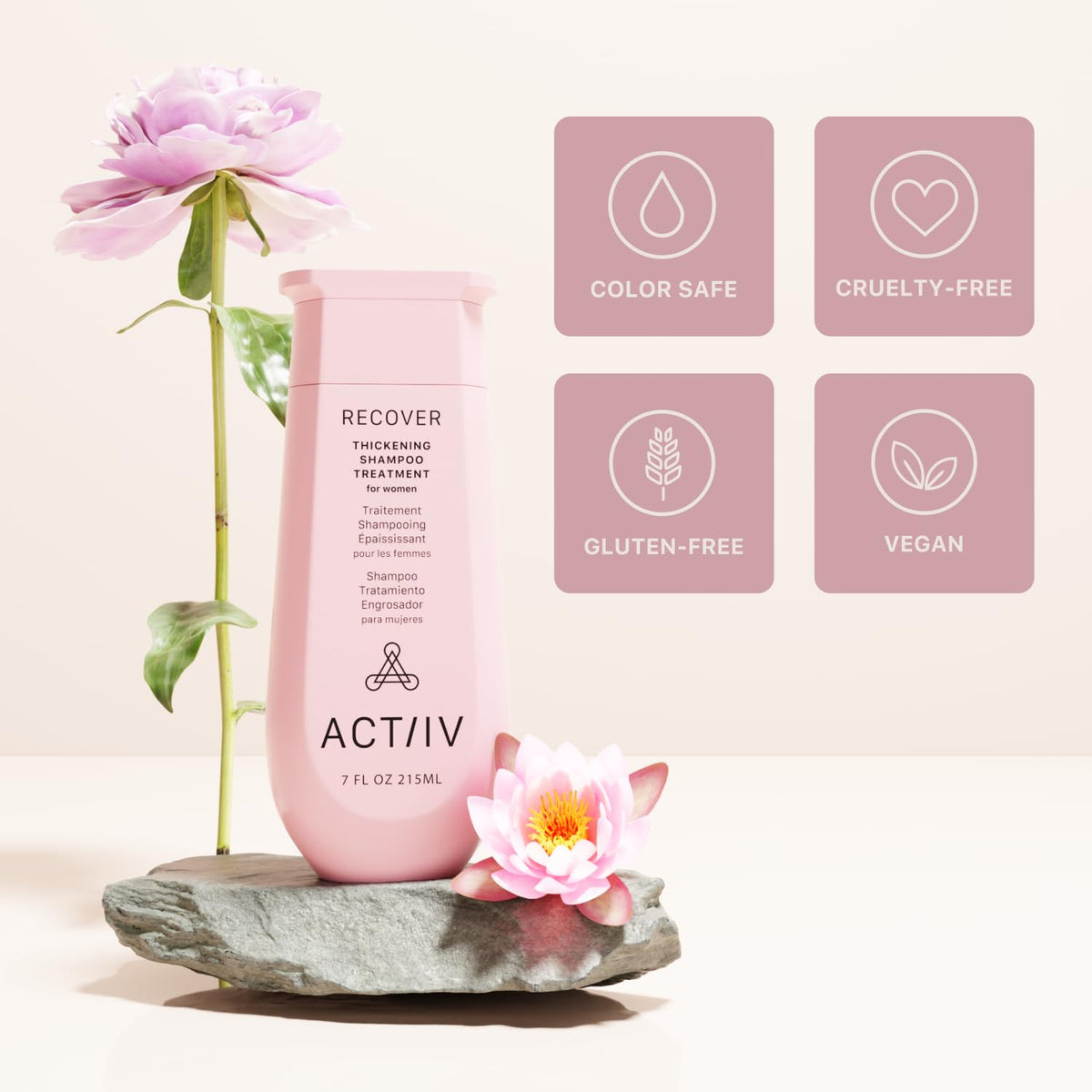ACTIIV Recover Thickening Shampoo Treatment For Women | Supports the Appearance of Fuller, Healthier-Looking Hair, Supports Scalp Health, Plant-Based Beauty & Personal Care ACTIIV