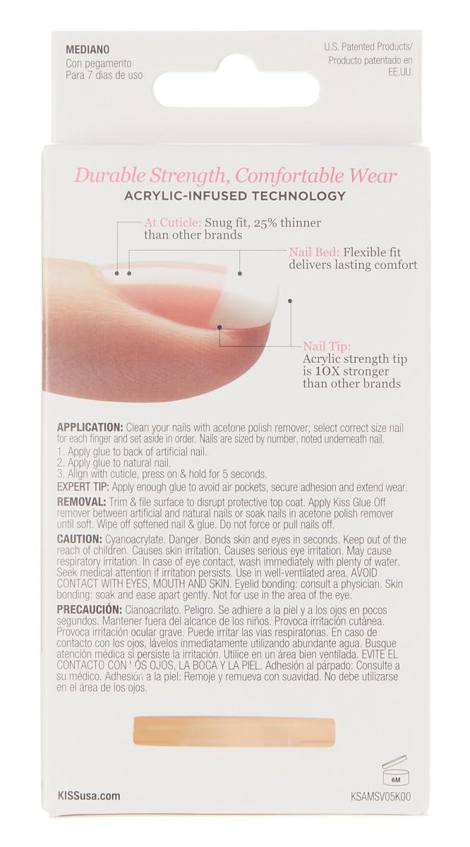 Kiss Salon Acrylic French Kit Sugar Rush Medium (3 Pack) Beauty & Personal Care KISS
