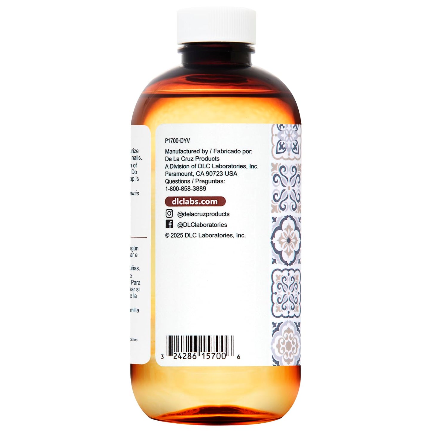 De La Cruz® Castor Infused with Rosemary Essential Oil, Hair and Skin Oil Blend 8 FL. OZ. (236 mL) Beauty & Personal Care De La Cruz