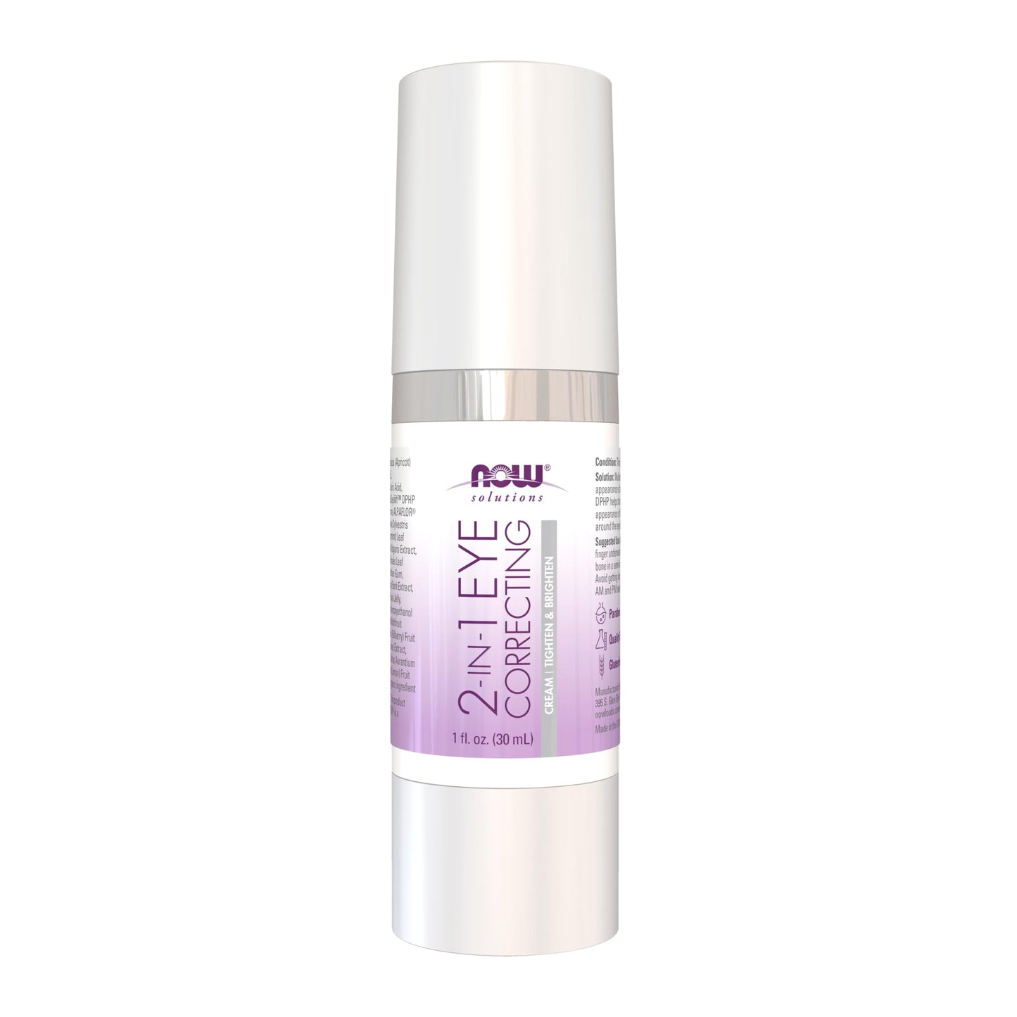 NOW Foods Solutions, Eye Cream, 2 in 1 Correcting to Tighten and Brighten the Eye Area, 1-Ounce Beauty & Personal Care NOW Foods