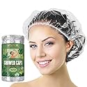 Aquior Shower Cap Disposable,100 PCS Bath Caps Large Thick Clear Waterproof Plastic Elastic Hair Bath Caps for Women Deep Conditioning Hair Care Hotel Beauty & Personal Care Aquior