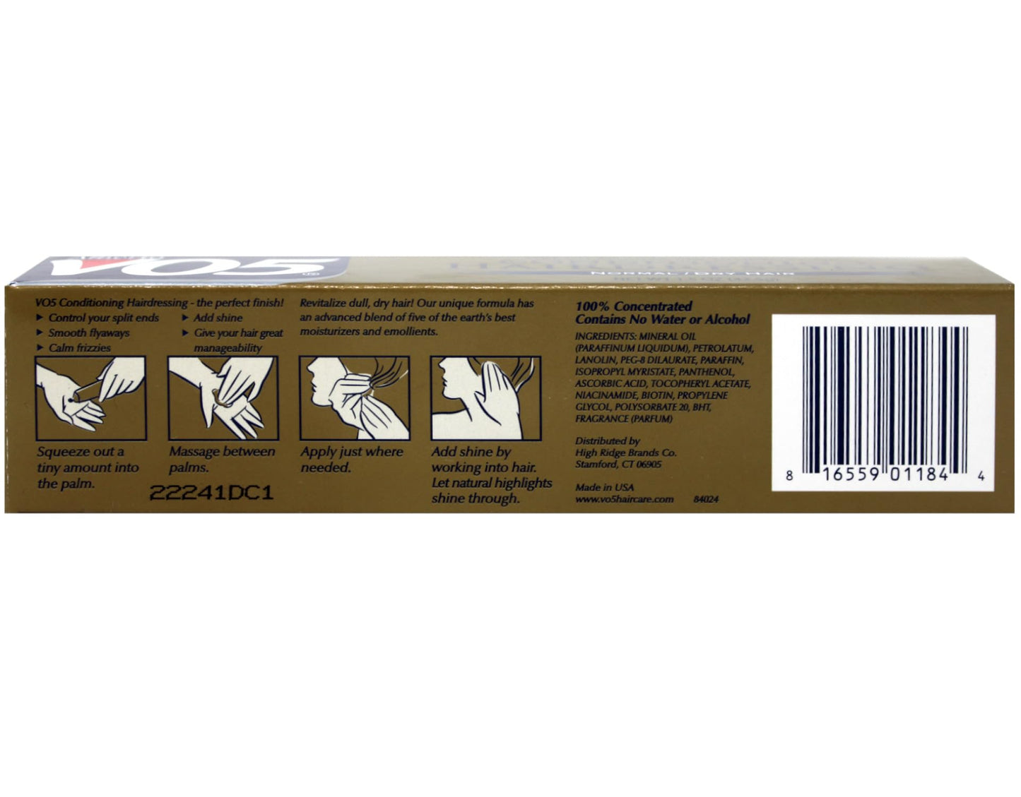Alberto VO5 Conditioning Hairdressing, Normal/Dry Hair, 1.5 oz (42.5 g) Beauty & Personal Care Alberto-Culver Company