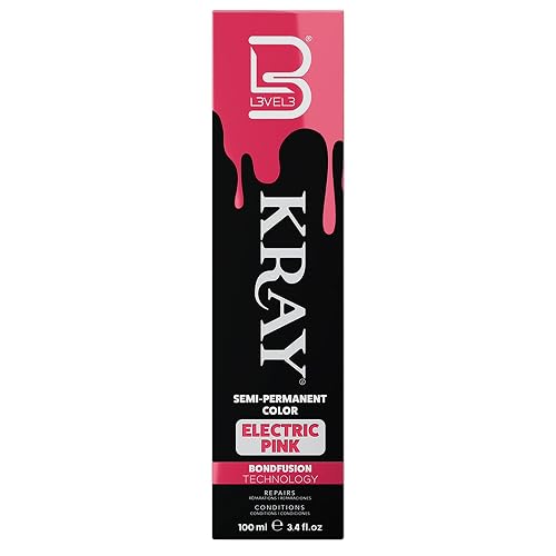 L3 - Level 3 Electric Semi Permanent Hair Color - Vibrant Long Lasting Shine - Argan Oil Protection - 100 ml - Electric Pink Beauty & Personal Care L3