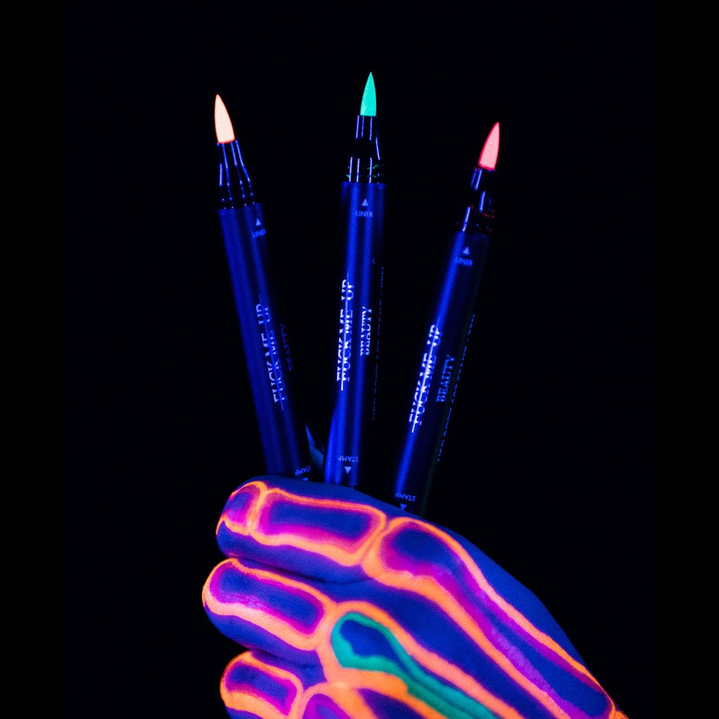 FMU Beauty UFO Body Art Stamp + Pen Liner for Bright Colorful Festival Makeup (Venus - Pink Heart) Beauty & Personal Care Fuck Me Up Beauty