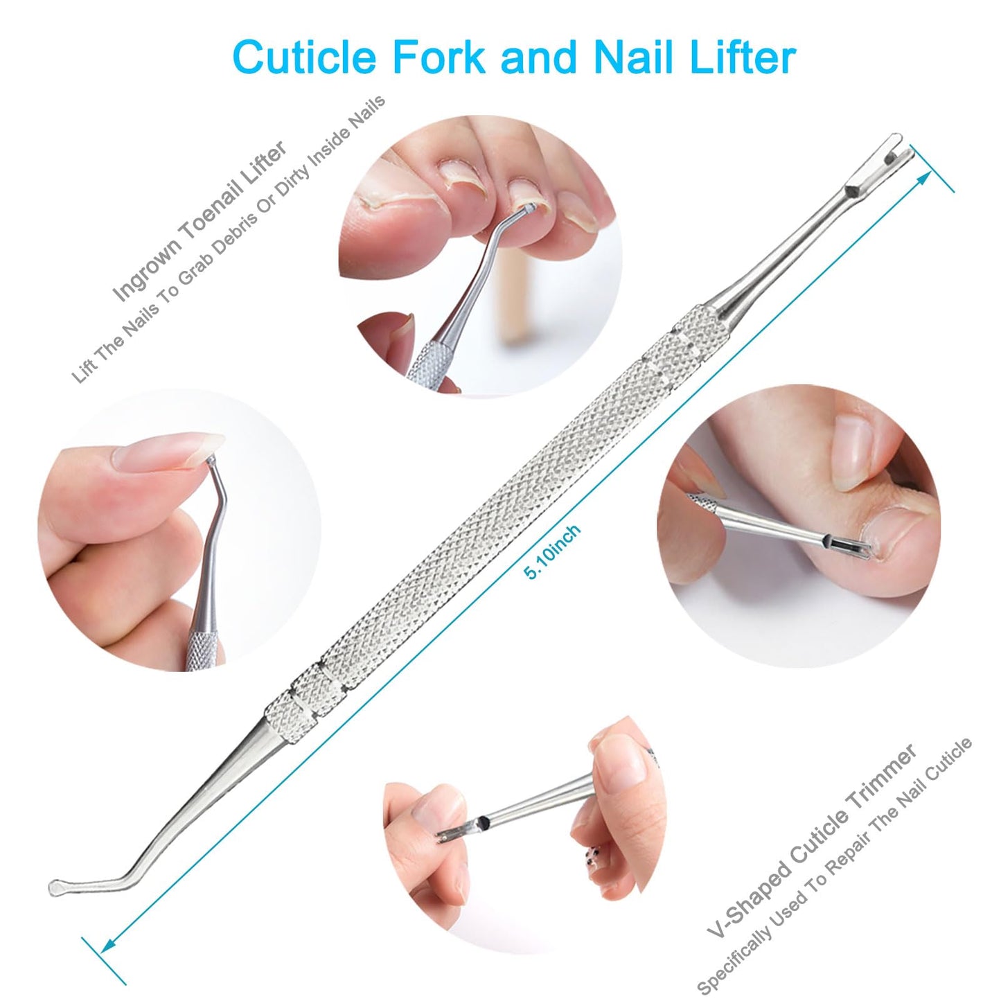 Pingispower Cuticle Trimmer with Cuticle Pusher Set, 9PCS Professional Cuticle Nippers & Premium Stainless Steel Durable Cuticle Remover Tool Manicure Beauty & Personal Care Pingispower