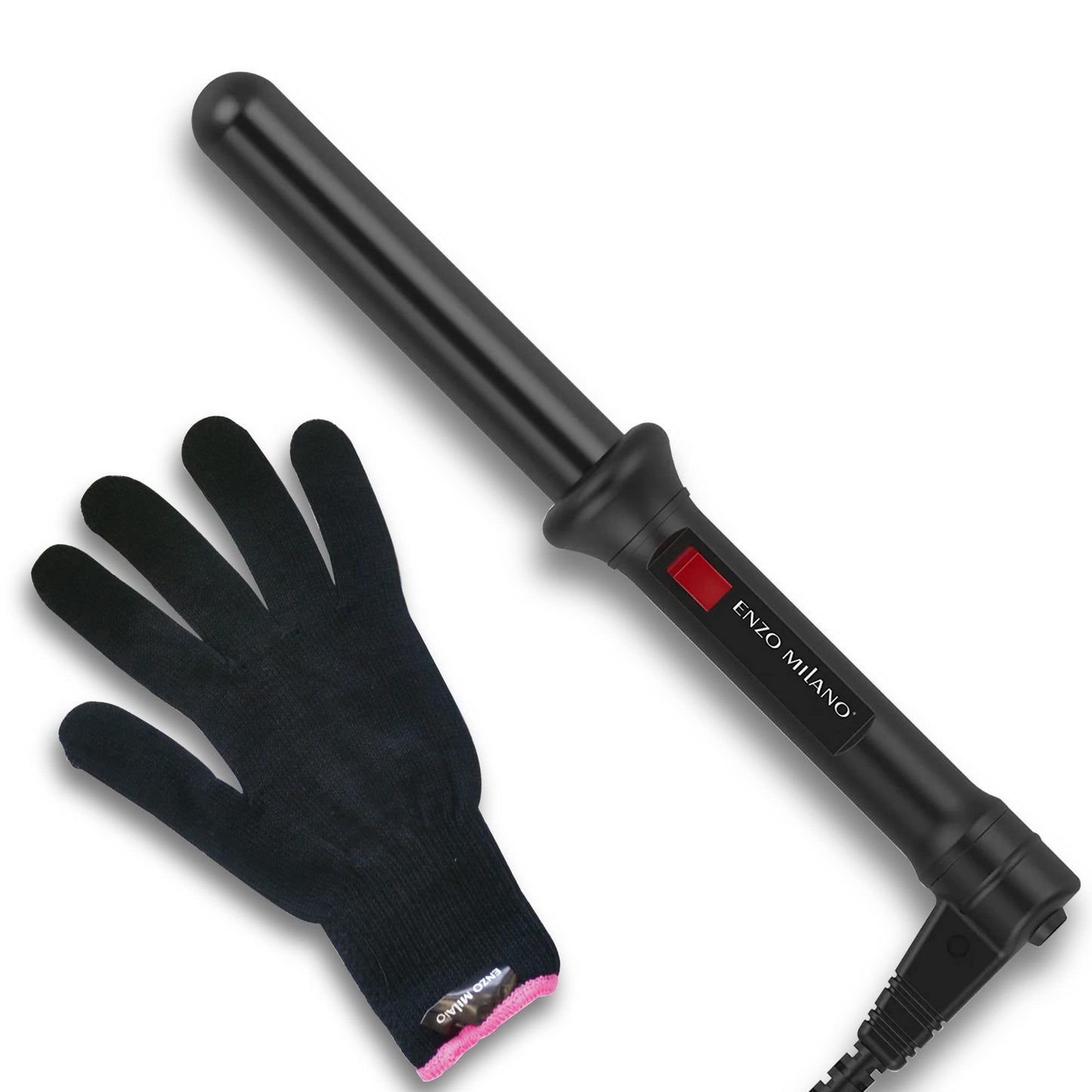 ENZO Milano 25mm (1 Inch) Analog Clipless Ceramic Curling Iron / Curling Wand Beauty & Personal Care ENZO MILANO