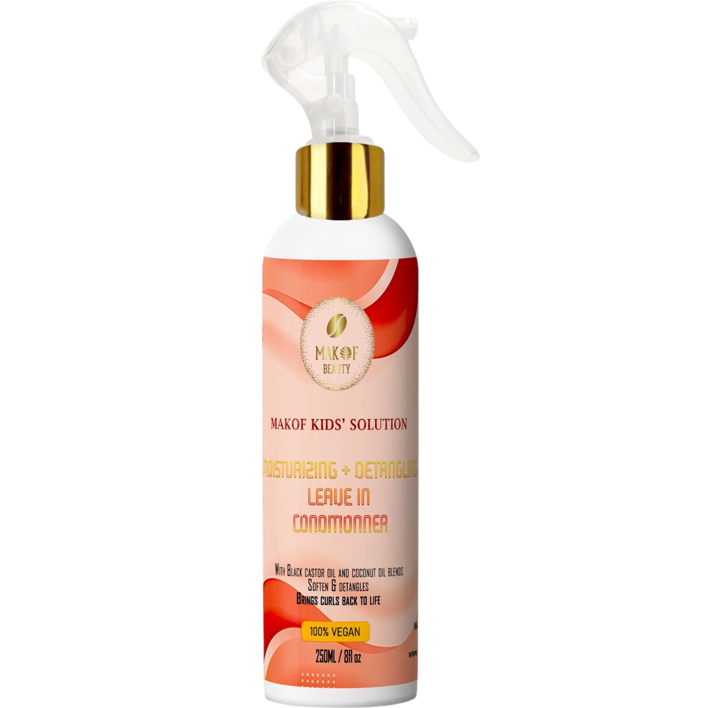 Kids Leave in Conditioner, Softens, Detangles Tough and Tangles Knots. Nourishing and Natural Formula with Mango butter, Keratin, Jojoba oil, Hemp Beauty & Personal Care MAKOF BEAUTY