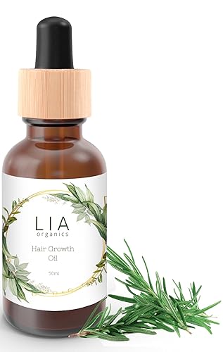 Lia Organics Hair Growth Oil - Organic, Vegan, cruelty free - Rosemary oil, castor oil, pumpkin seed oil, amla oil etc. For thick healthy hair, 1.70 Beauty & Personal Care Lia Organics