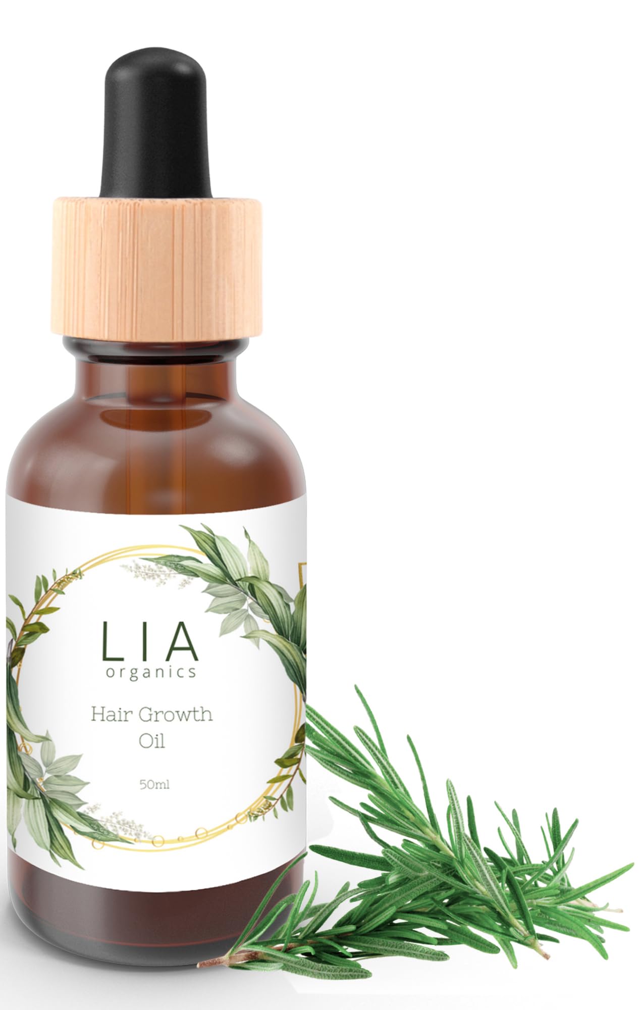 Lia Organics Hair Growth Oil - Organic, Vegan, cruelty free - Rosemary oil, castor oil, pumpkin seed oil, amla oil etc. For thick healthy hair, 1.70 Beauty & Personal Care Lia Organics