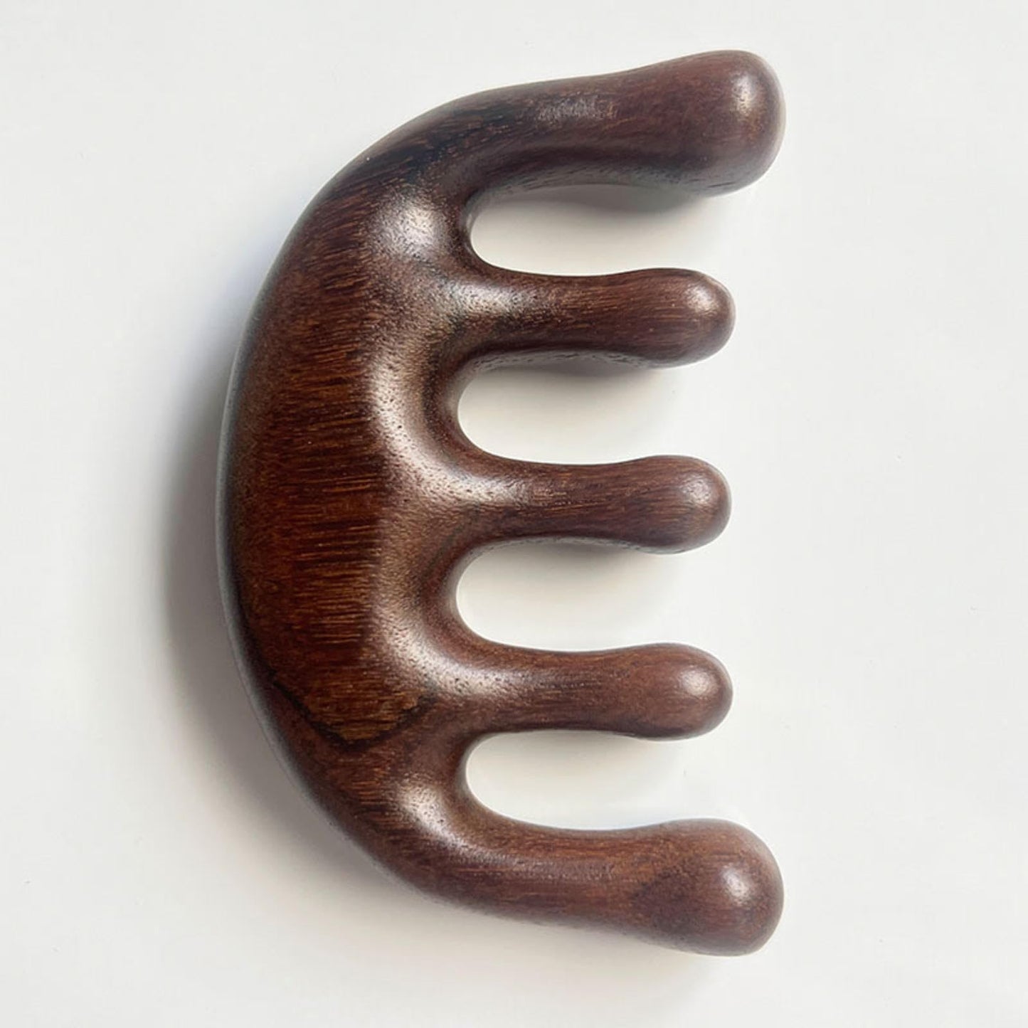 Ebony five-tooth massage comb Meridian comb for head men and women scraping head therapy special round head big wide finger massage scalp Beauty and Personal Care HoELo