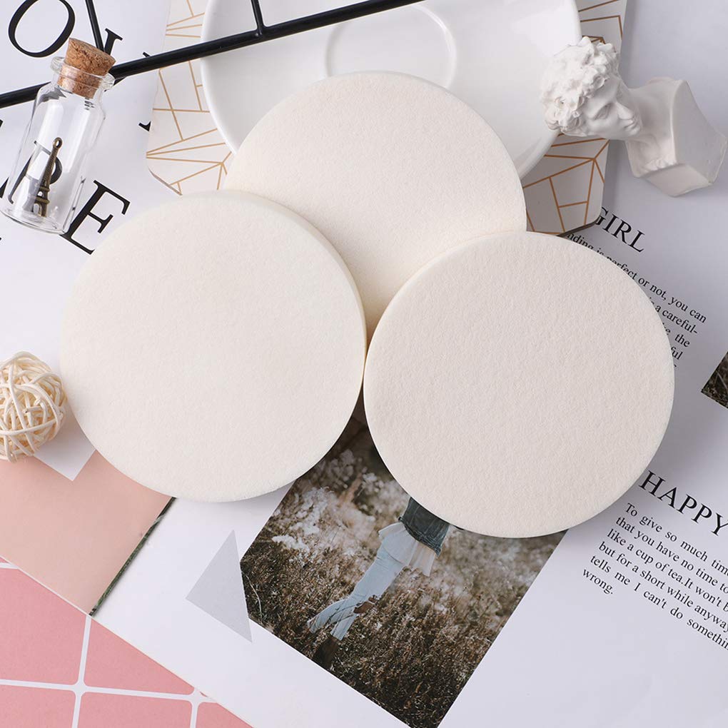 RUITASA 25Pcs Makeup Sponge Cosmetic Puff Use for Dry and Wet Cosmetics Blush Applicators Round Sponges Foundation Beauty & Personal Care RUITASA