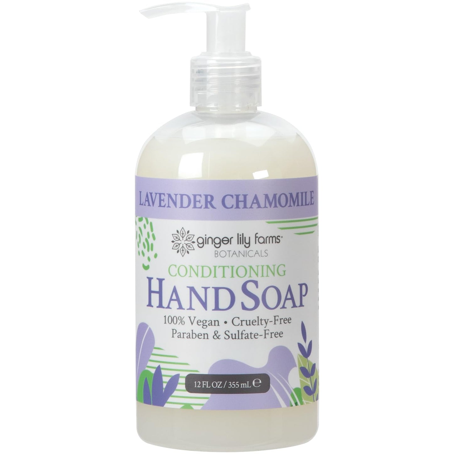 Ginger Lily Farms Botanicals Conditioning Liquid Hand Soap Refill, 100% Vegan & Cruelty-Free, Lavender Chamomile Scent, 12 Fl Oz (Pack of 6) Beauty & Personal Care Ginger Lily Farms